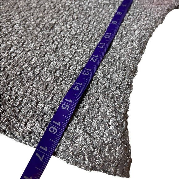 Vintage 90s Y2K Wrapper Textured Shimmer Top Short Sleeve Scoop Neck Blouse - Picture 8 of 11